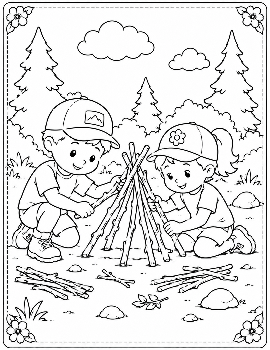 My First Nature Coloring Book: Outdoor Adventures for Little Explorers Ages 3–6