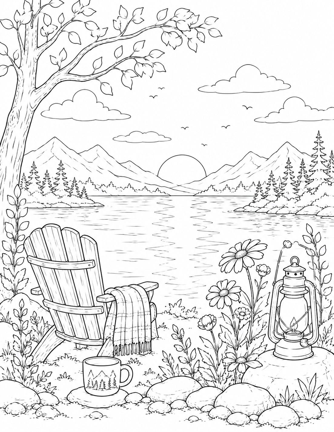 Cozy Woodland Cottage Coloring Book: An Adult Coloring Book of Peaceful Scenes to Color and Unwind