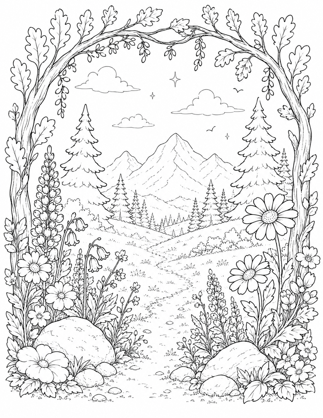 Cozy Woodland Cottage Coloring Book: An Adult Coloring Book of Peaceful Scenes to Color and Unwind
